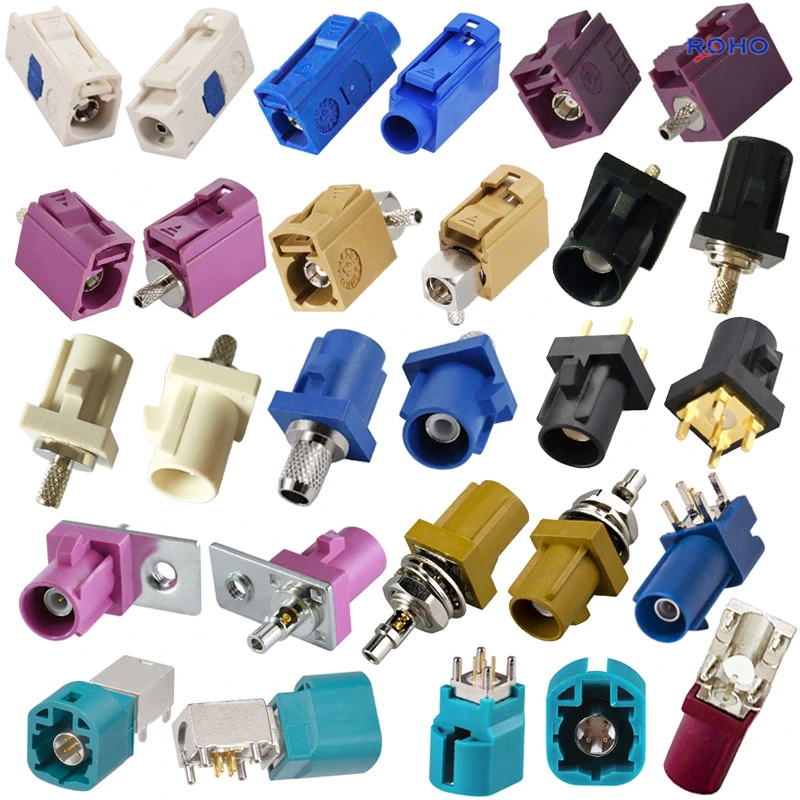 Car Fakra a B C D E F G H I K Z Plug Male Crimp Connector for Rg174 Rg316 Cable