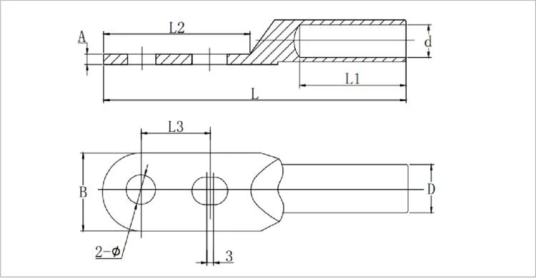 Dt Series Oil Plugging Copper Cable Lug Connector