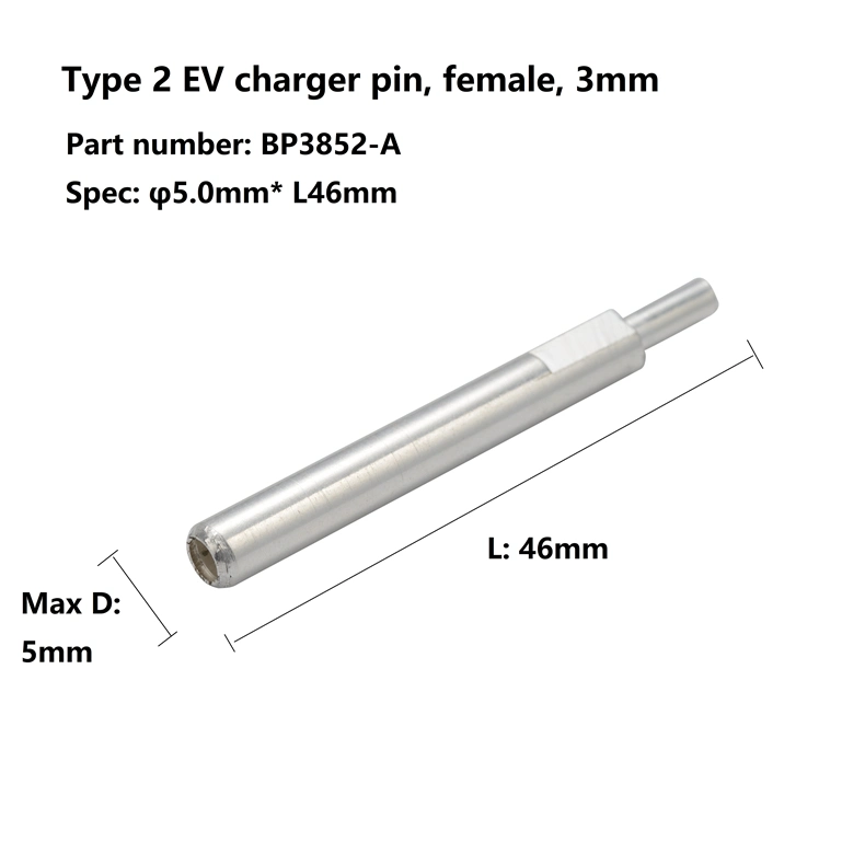 Custom Type 1 Type 2 EV Charging Cable Pin Terminal Electric Car Charger Plug