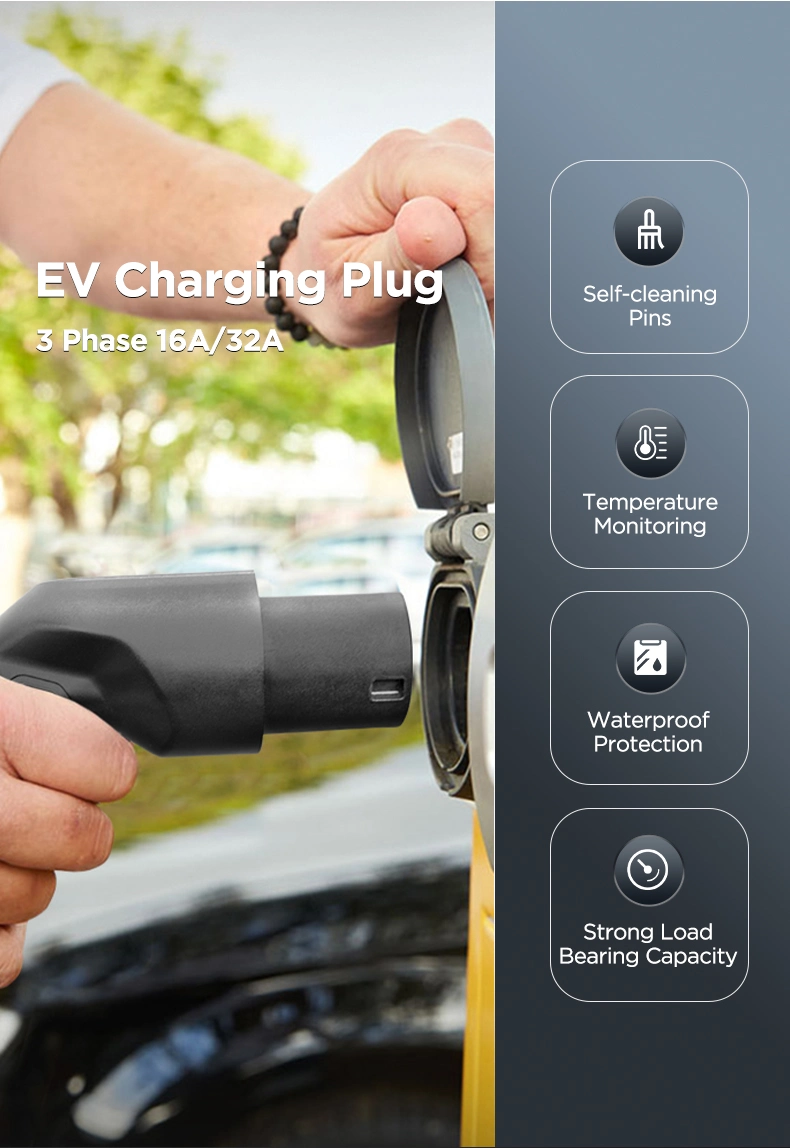 IEC 62196-2 Type 2 Electric Cars Charging Male Plug 32A