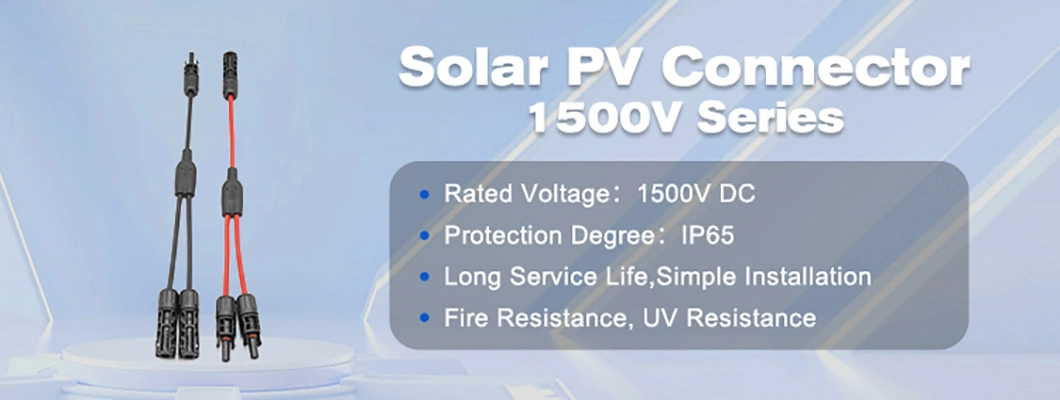 Professional Black 1500V DC PV005-2t1 2 to 1 Y-Type Solar Photovoltaic Connector for Sale