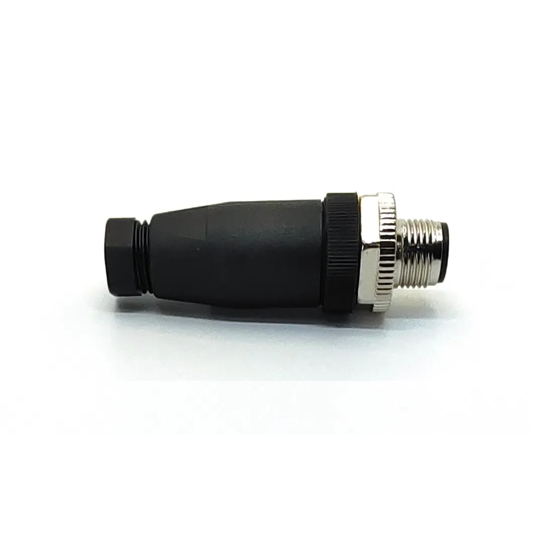 Automotive Vehicle M12 Male Pin Connectors for Communication Cable Terminal Connection