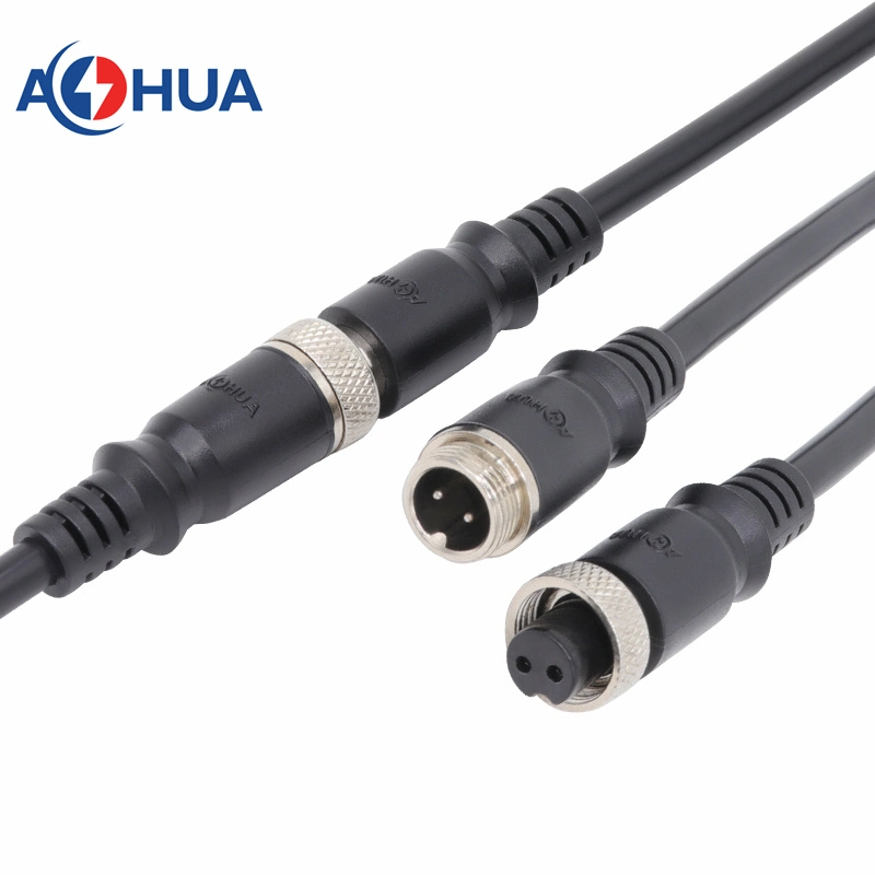 Universal Gx12 Aviation Connector 2pin Electrical Male Female Plug with 0.5mm Sqm 20AWG PVC Cable Pre-Wire Male Female Extension Cord for Car Vdr Monitoring