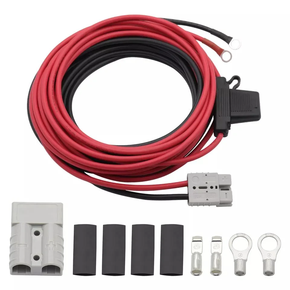 Dual Battery Wiring Kit 6m 8AWG Cable 50A Quick Connect Hight Current Gray Anderson Power Connector Plug with Maxi Fuse Holder