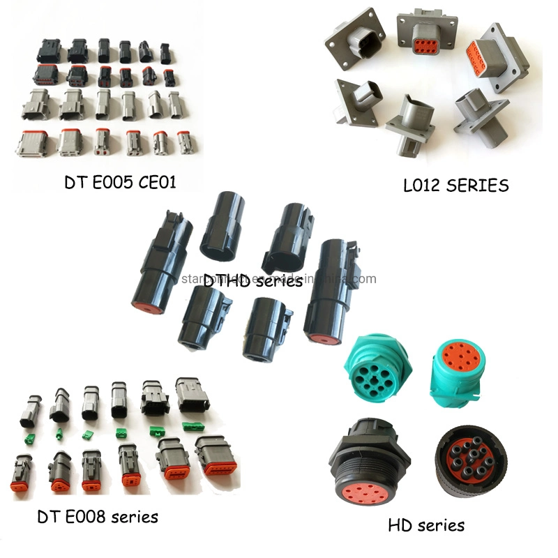 2 Way Deutsch Dt13 Series Right Angle Dt PCB Header Connector Panel Mount Connector Dt13-2p