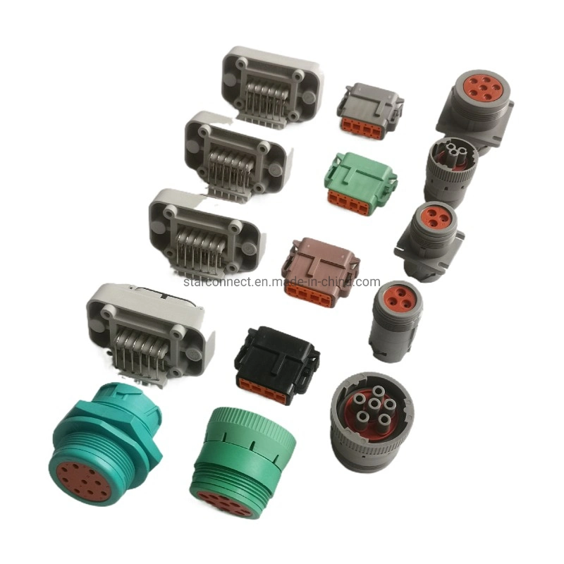 2 Way Deutsch Dt13 Series Right Angle Dt PCB Header Connector Panel Mount Connector Dt13-2p