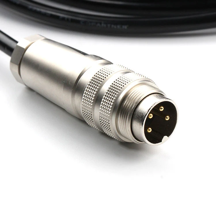 Industrial Customizable Waterproof 4p Connector Male to Open Signal Transmission Line in Equipment