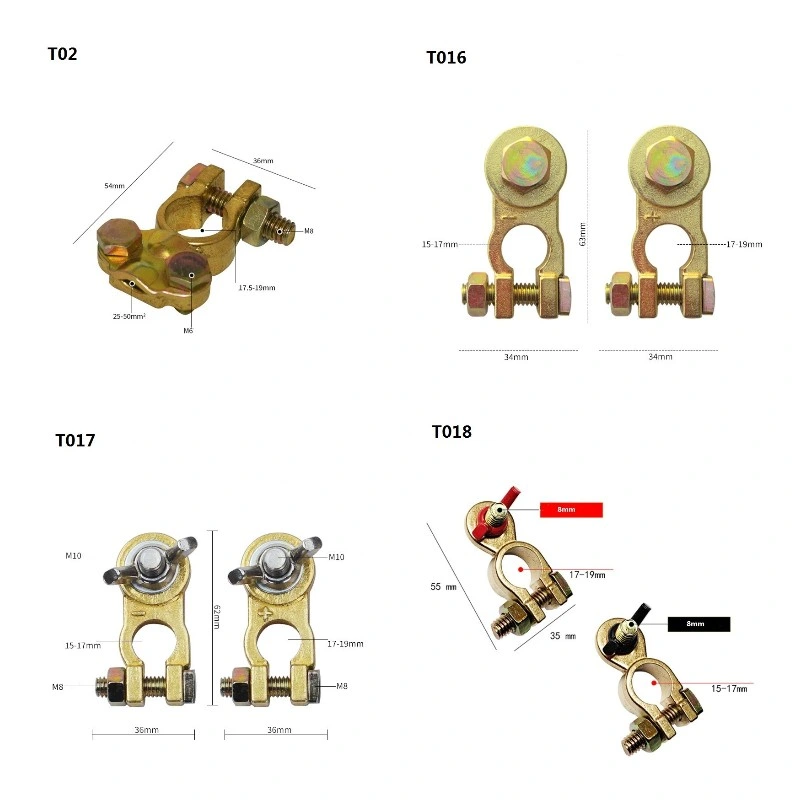 High Quality Automotive Battery Terminal Electrical Brass Terminal Connector for Car