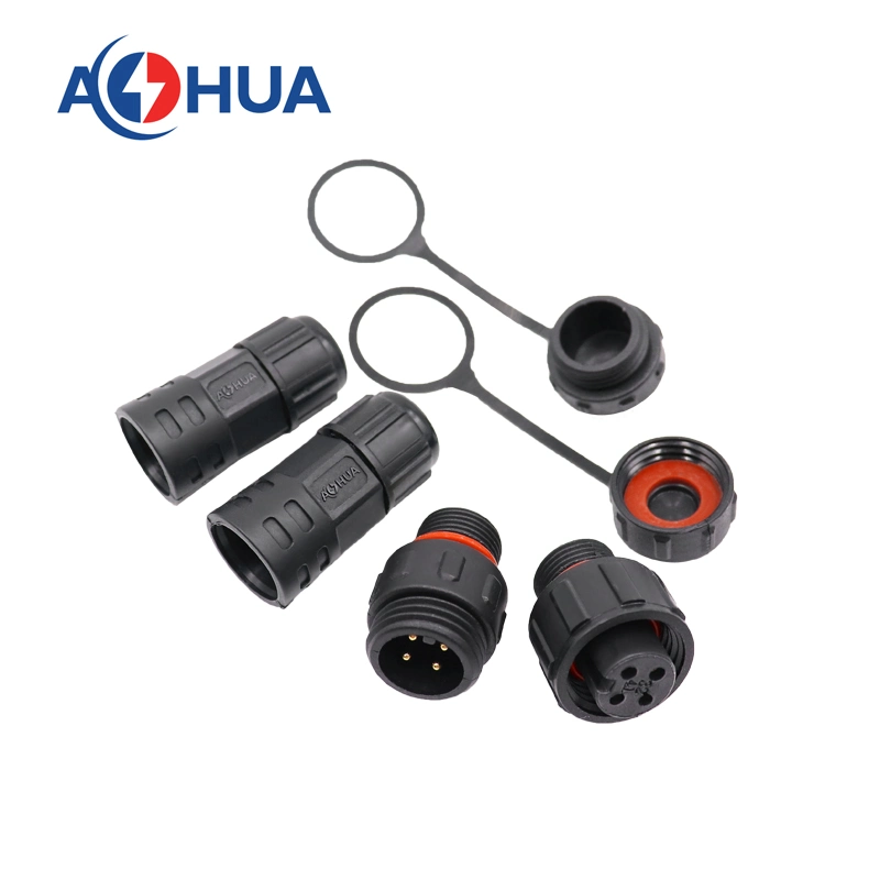 M16 4 Pin Waterproof Cable Automotive Plug LED Power Light Connector