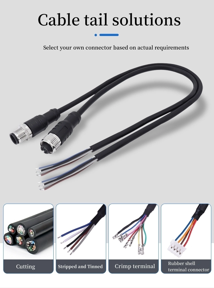 M16 4 Pin Waterproof Cable Automotive Plug LED Power Light Connector