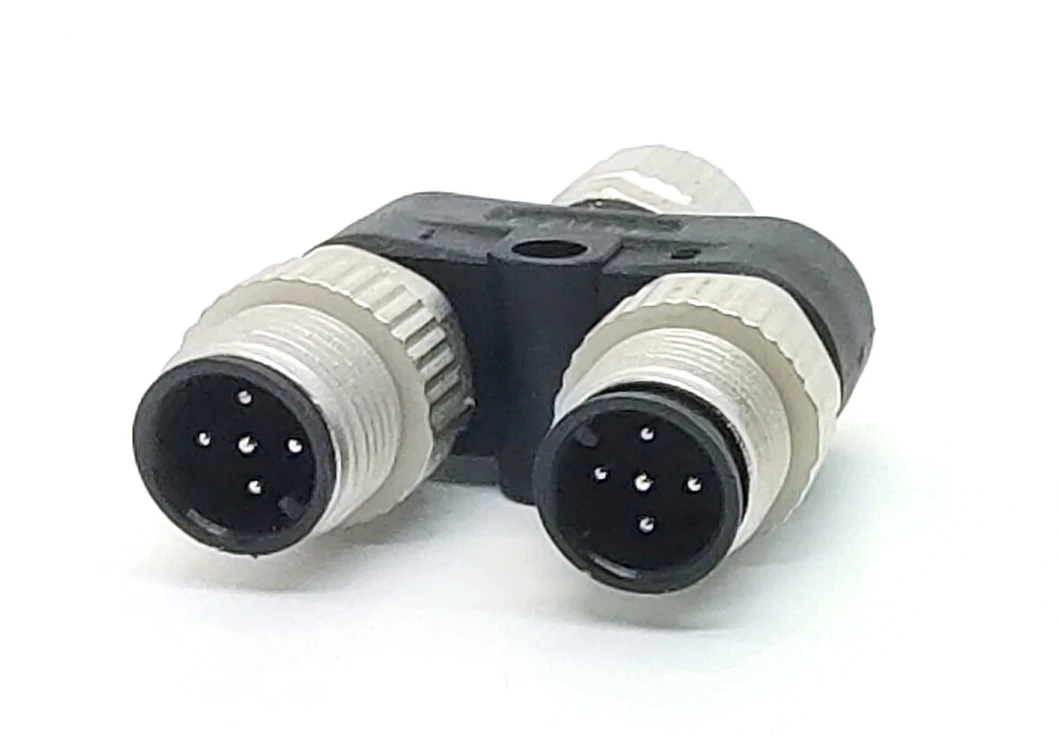 Y Type 5pin M12 Connector Female to Males Splitter Connector