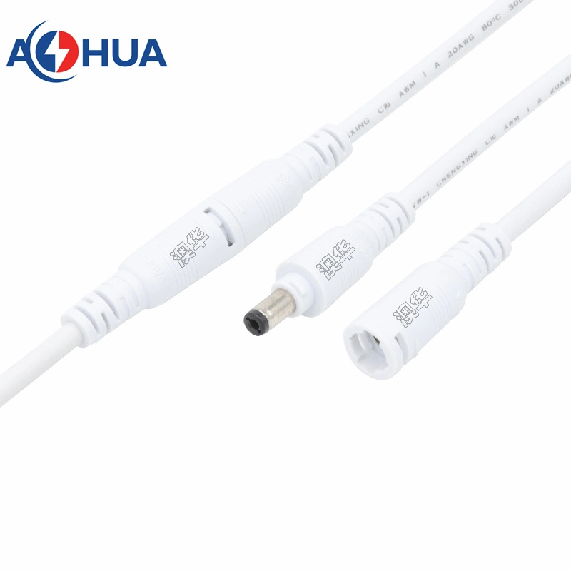 Aohua Quick Connector M13 5.5*2.1 5.5*2.5mm Type Male Female Plug/Socket with 20AWG Cable for Car/Camera Video&Audio/LED Connector