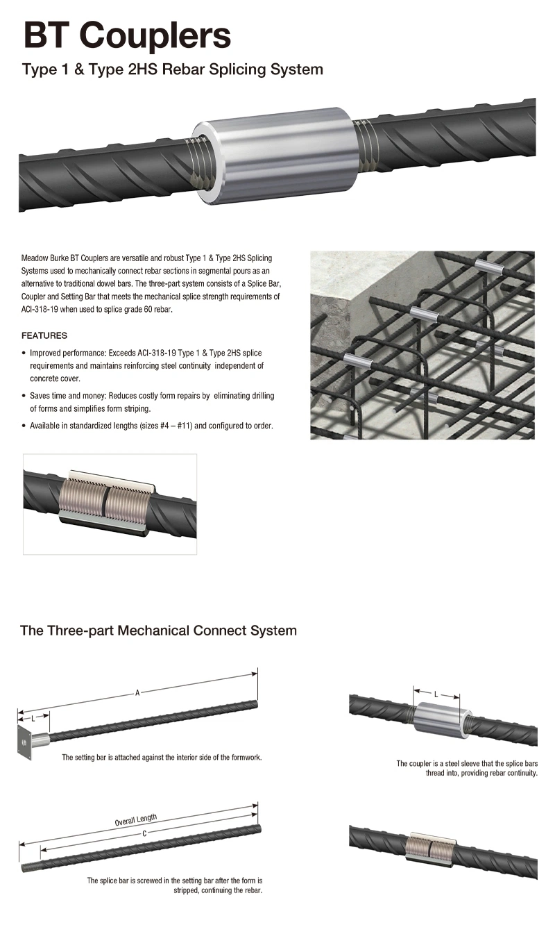 German Standard DIN1045 Cold Rolling Thread Welding Rebar Connector