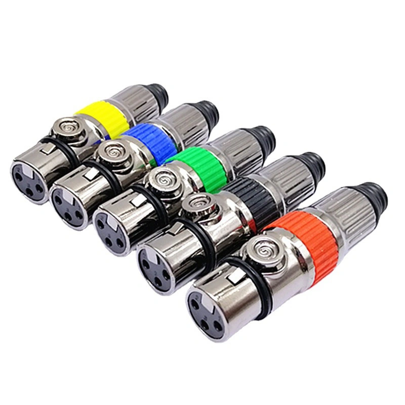 Gunmetal Plated Roman Male/Female Plug Cable Connector Microphone 3 Pin Audio Socket XLR Connector