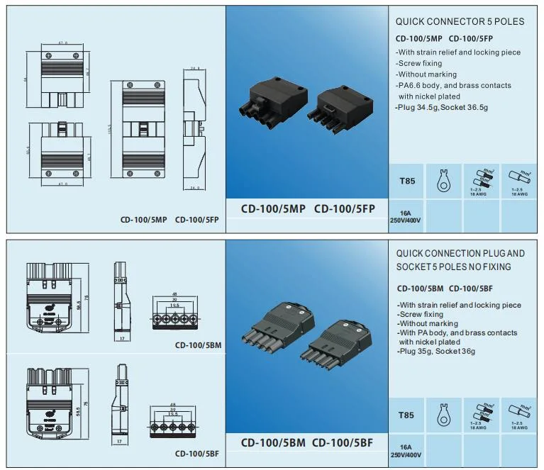 Quick Wire to Wire Connector 2 Poles