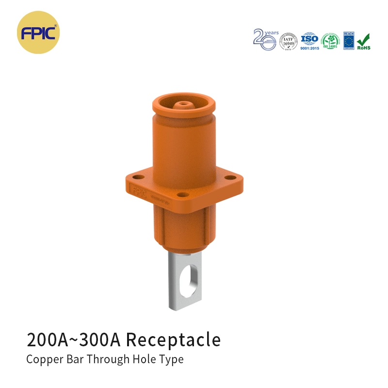 150A Rectangular Pure Copper Terminal Battery Connector Through-Type Terminal Block Power Supply Energy Storage Terminal