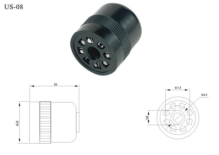 General Miniature Plastic Round Electrical Automotive Relay Socket with CE