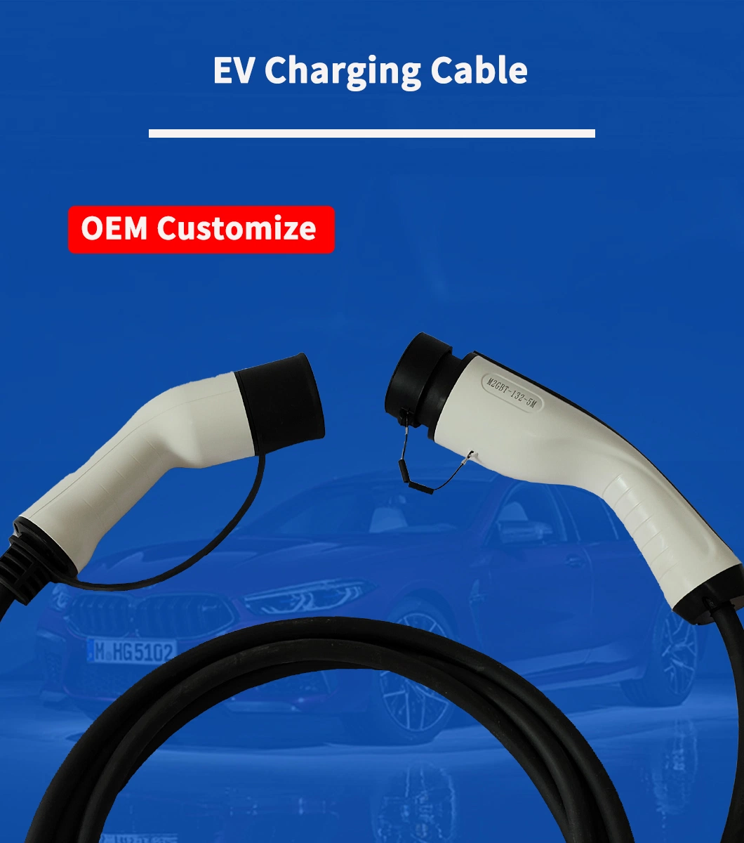 Electric Vehicle Charging Cable Car SAE J1772 Type1 Plug EV Charger Connector