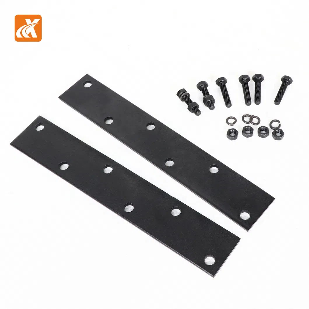Steel Material Track Connector Black/Silver Color 6 Holes, High Strength Screws
