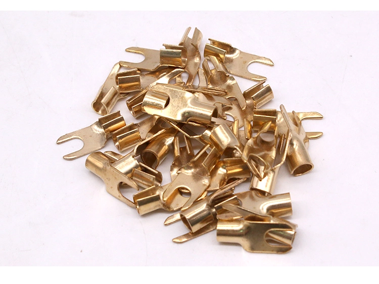 Copper-Clad Aluminum Gold U-Shaped O-Shaped Car Audio Terminal Block Car Power Amplifier Subwoofer Connector Terminal Block