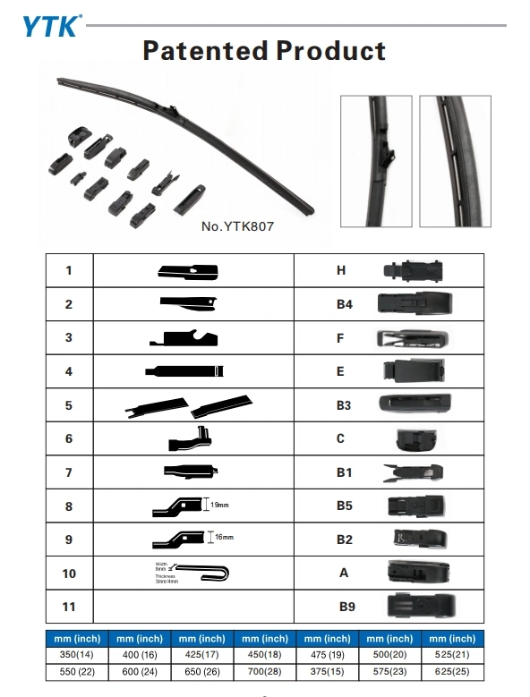 Front Windshield Wiper Blade Multifunctional Intelligent Multi Head Car Wiper Buckle Connector