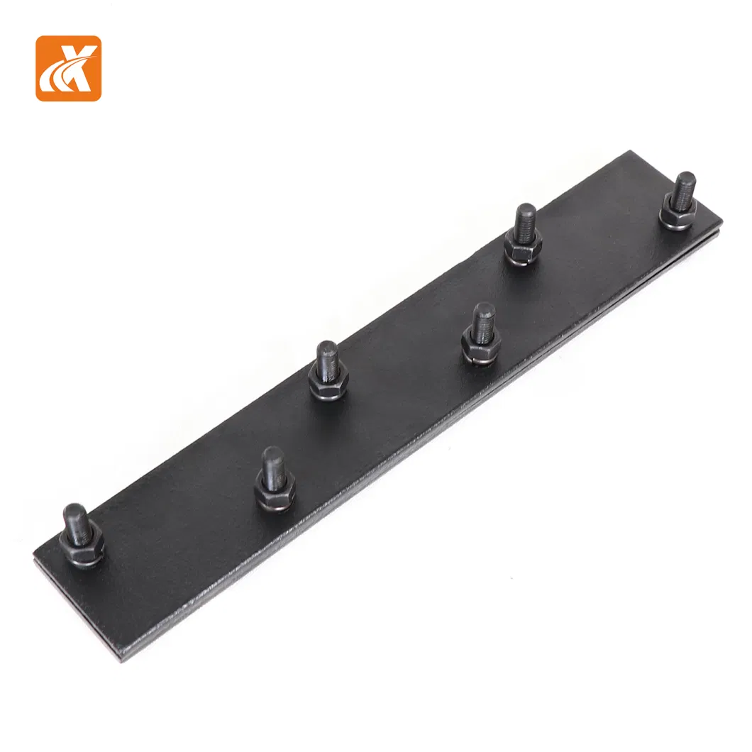 Steel Material Track Connector Black/Silver Color 6 Holes, High Strength Screws