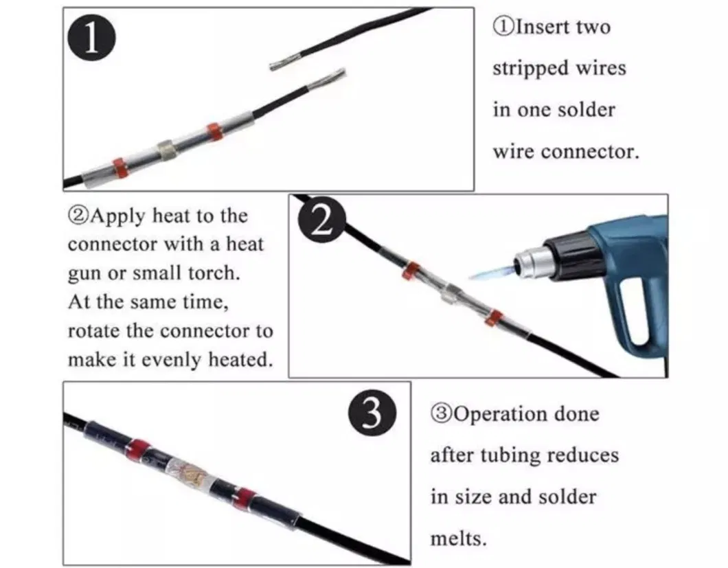 Solder Seal Wire Connectors Heat Shrink Butt Connector Waterproof Marine Automotive Electrical Terminals