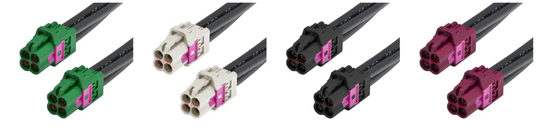 4 in 1 Extension Coaxial Cable Assembly Mini Fakra Wire Harness Connectors for Car Automotive Navigation Optimal Signal
