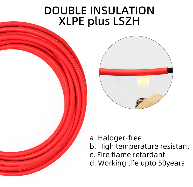 PV Panel Battery Terminal Connector Solar Panel Energy Extension Cable Solar Cable