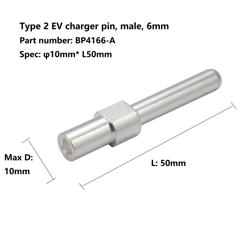 Custom IEC 62196 Silver Plating Brass Pins for Electric Car Charging Equipment Type 2 Plug