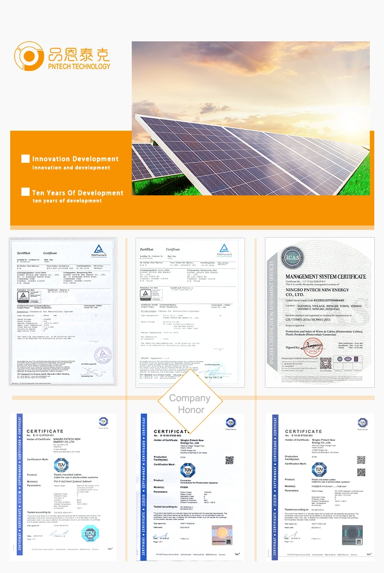 in Stock China Supplier Quick Coupler Electric Male Female Copper 2 Pinsolar Connector for Solar Panel