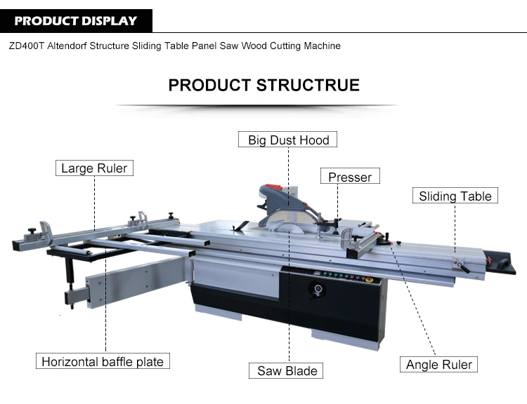 3200mm German Altendorf Structure Woodworking Sliding Table Circular Panel Saw with Digital Display and Electric Lifting