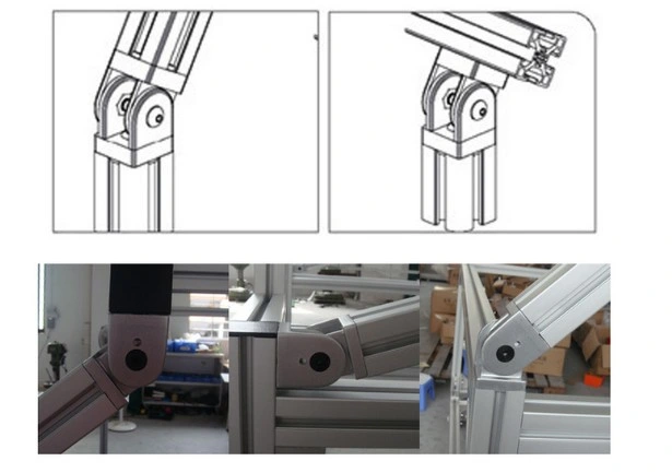 Fastener Factory 4040 Die Cast Aluminum Extrusion Universal Pivot Joint Connector