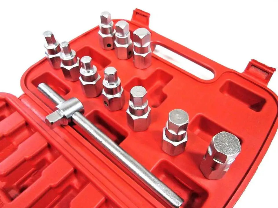 DNT Chinese Supplier Automotive Tools 12PCS Auto Removing Oil Drain Plug Wrench Key Socket Set Tool for Car Repair