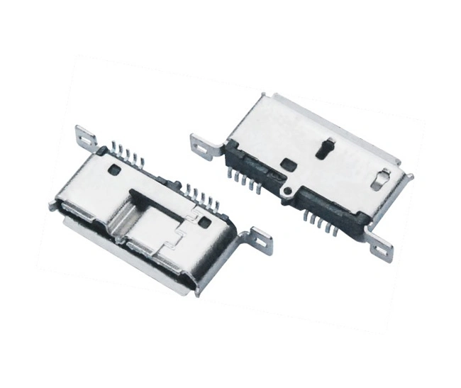 China USB Connector Af 90 Side Entry Type Three Legs