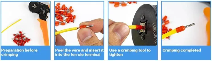 German Standard Single Entry Bootlace Ferrules Cord End Terminals