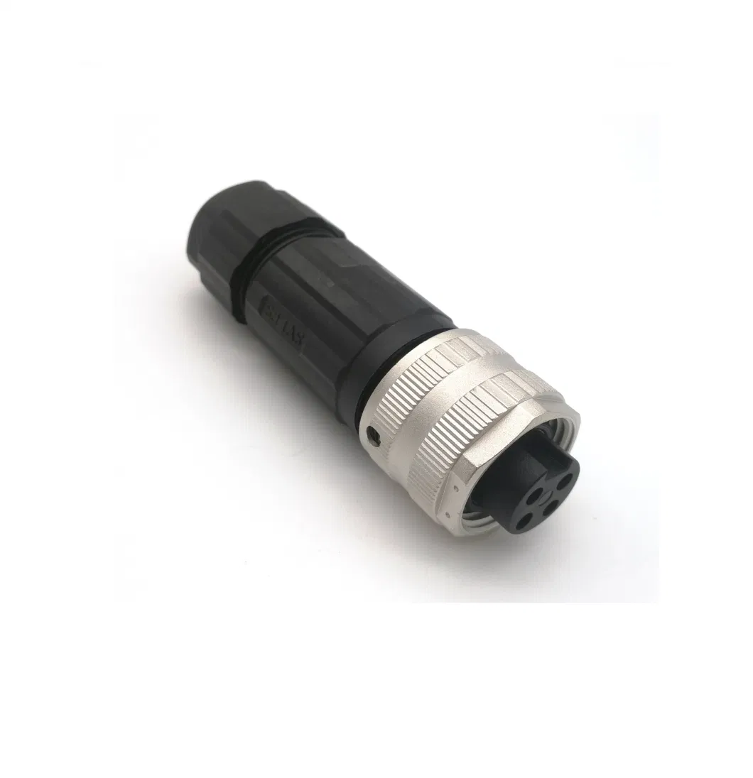 Female Straight Fielded Wireable 7/8&quot; 4 Pin Connector with Screw Terminal