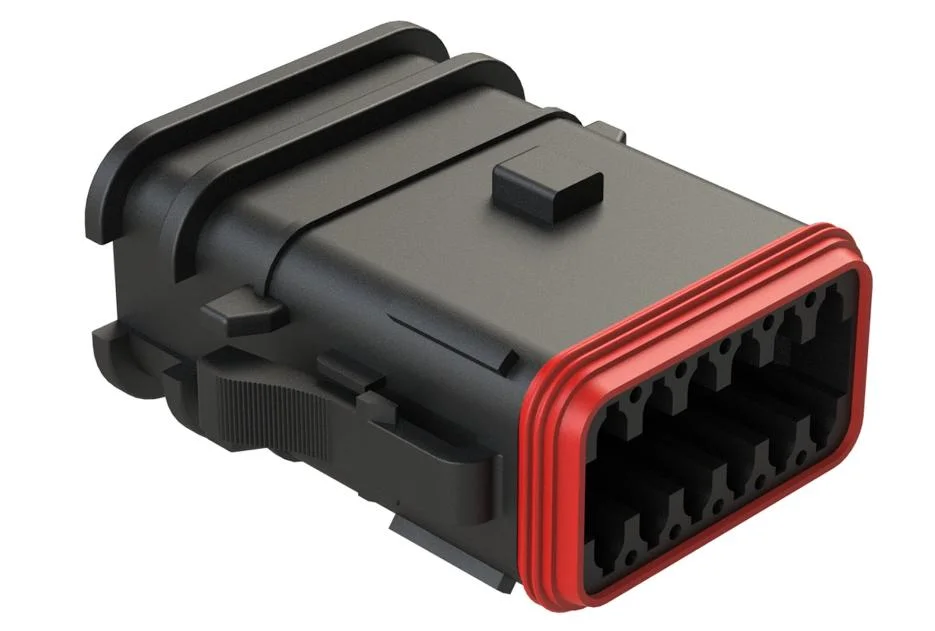 Automotive Connectors 12 Pin Overmold Plug Socket Black At06-12sb-Omblk Auto Connector