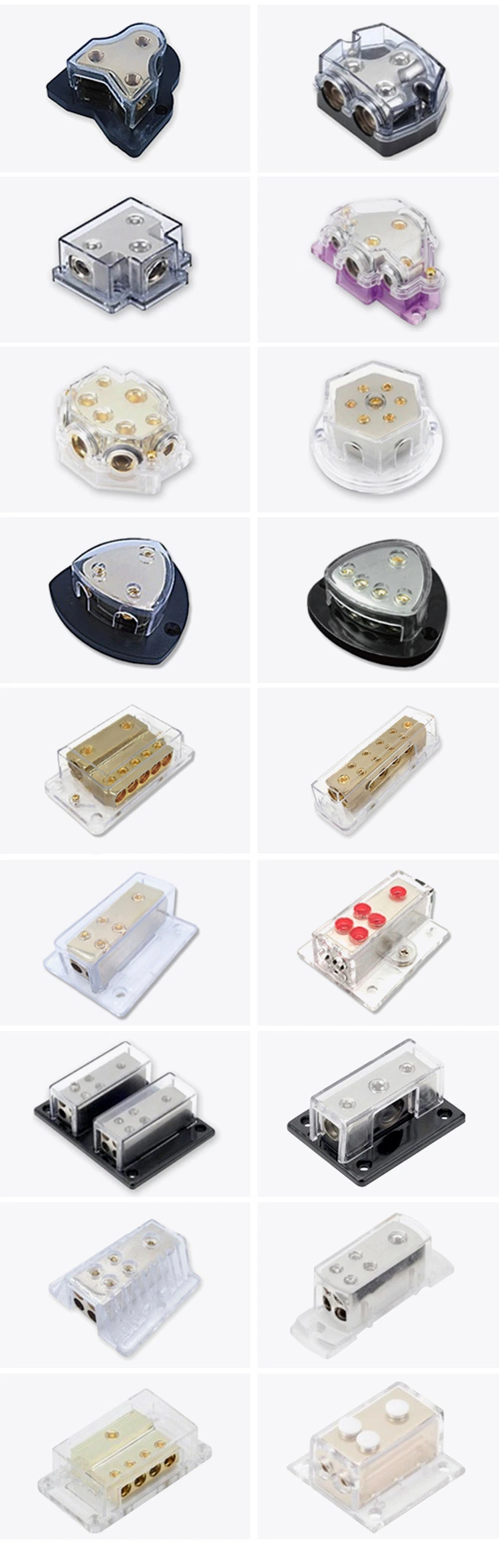 Hot Selling Factory Price Distribution Block Protection Terminals Cable Copper for RV Boat Car Automotive Heavy Duty Stereo