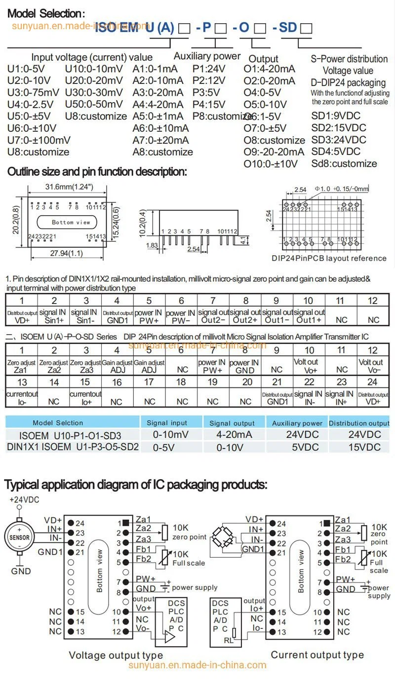 Mv Small Signal Input Terminal with Power Distribution Isolation Converter