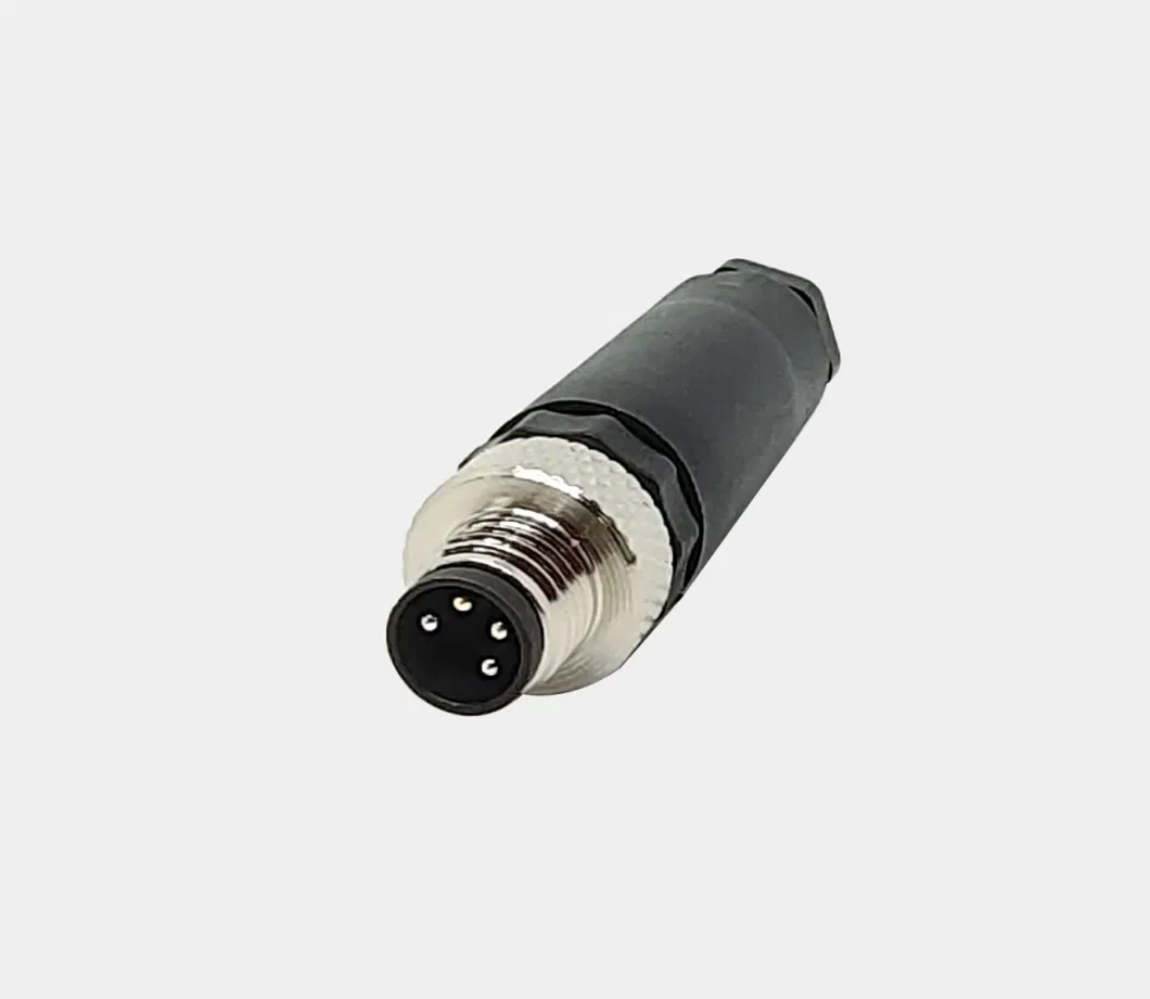 Electrical IP67 Waterproof 4pin Male Plug M8 Circular Connector