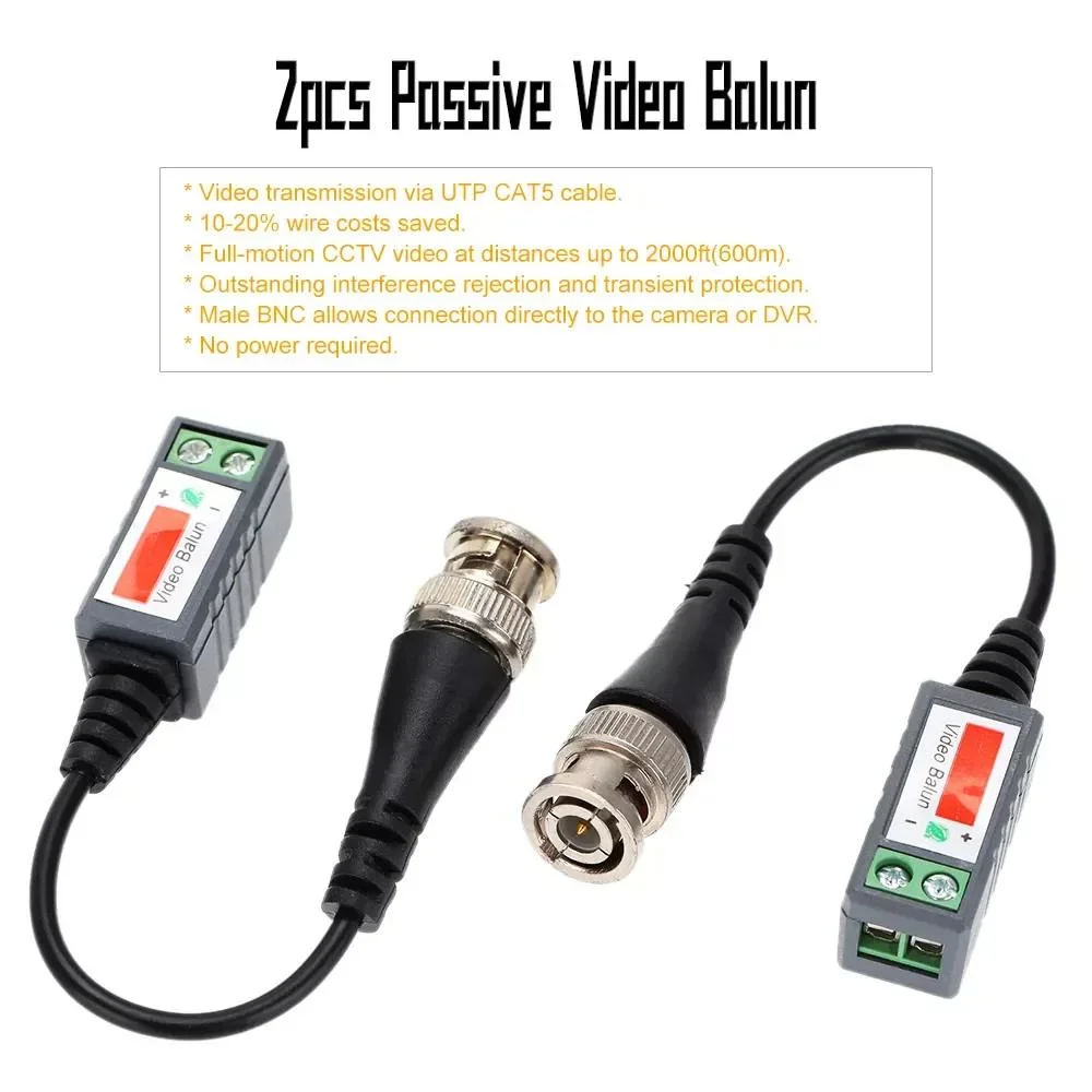 Signal Amplifier Pasivo HD CCTV Accessories CCTV System IP Security Camera Video Balun Connector