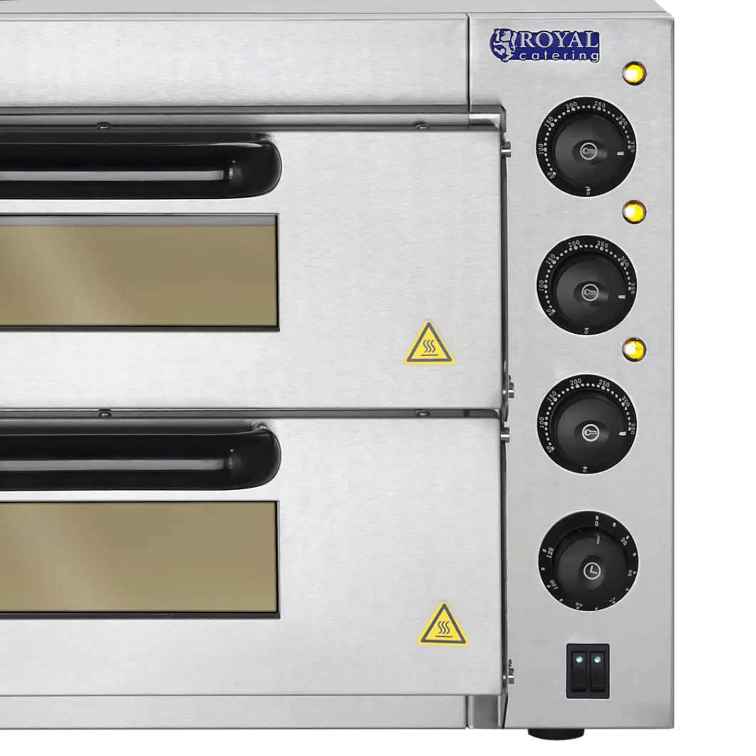 Electric Pizza Oven Maker 3000W 2 Chambers Separately Adjustable Heat - German Quality | CE Certified | Market Leading Price