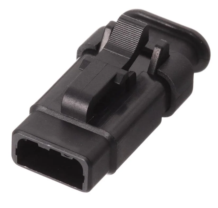 Connector ATM06-3s-Sr01bk 3-Way Plug Socket with Strain Relief Endcap Automotive Connectors