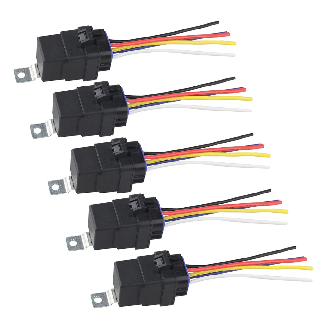 Car 5pin Relay Wire Harness Automotive 12V 40A Relay Plug Socket