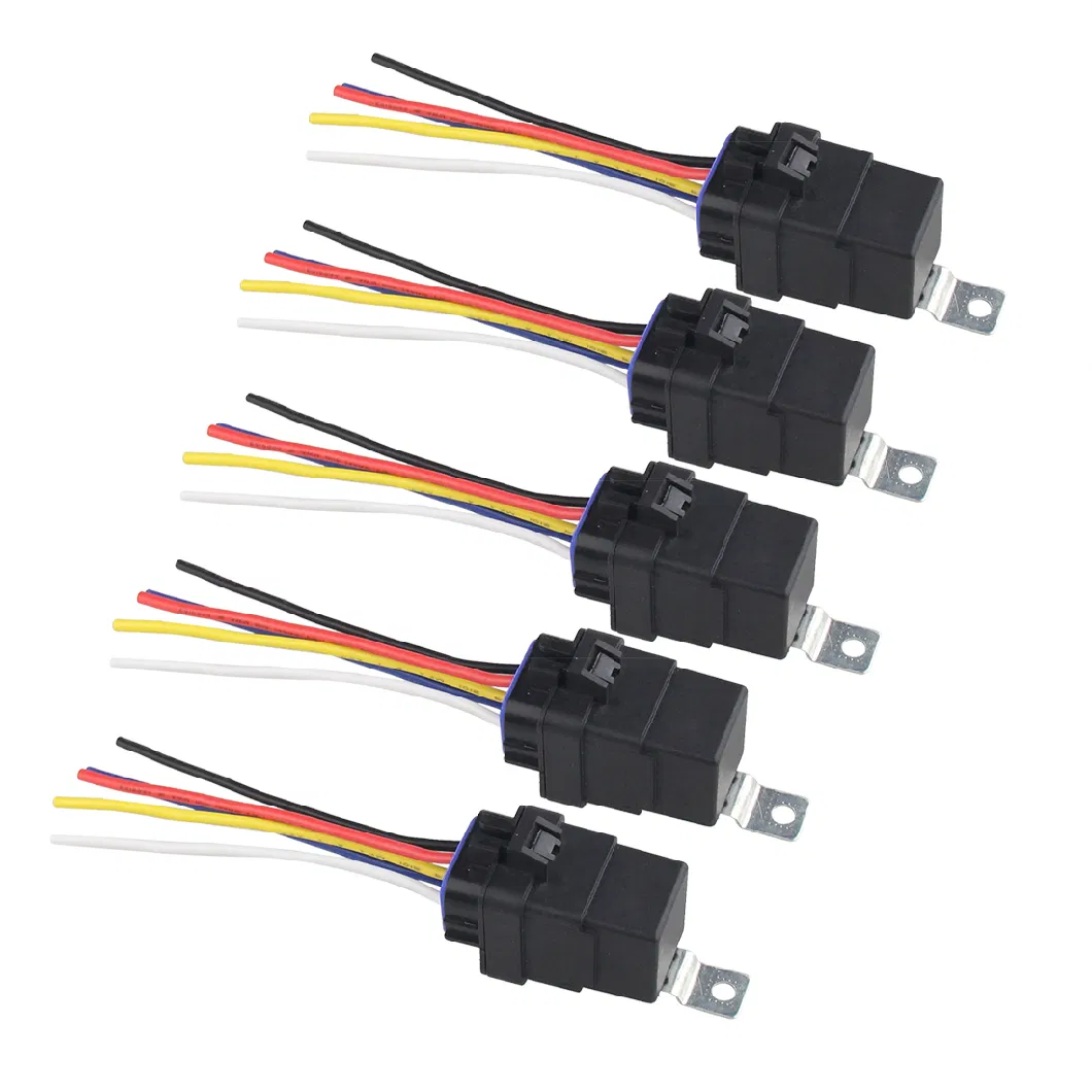 Car 5pin Relay Wire Harness Automotive 12V 40A Relay Plug Socket