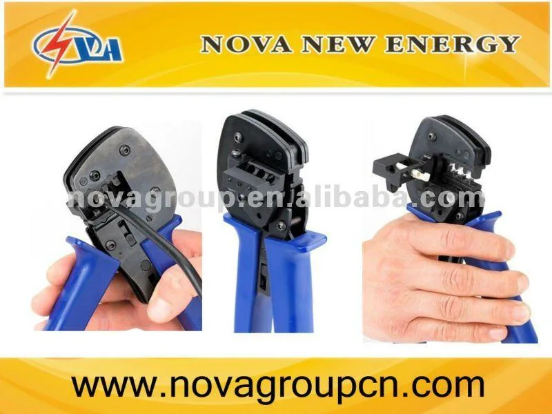 Mc3 Mc4 Tyco Solar Connector Crimping Tool Plier for Solar Energy System Home Solar Power System Solar Tool Kit Nova Yueqing OEM