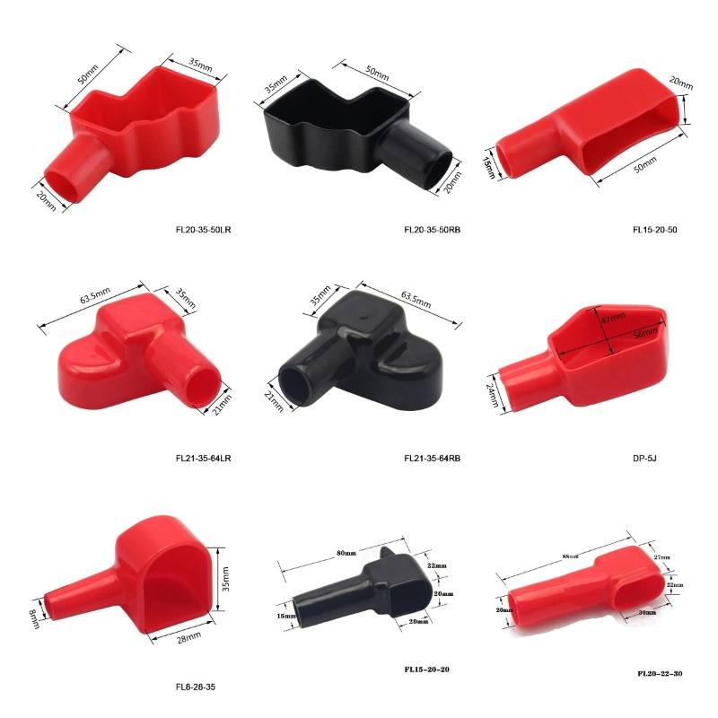 12V Red and Black Universal Brass Electrical Cable Clamp Battery Terminal Connector for Car
