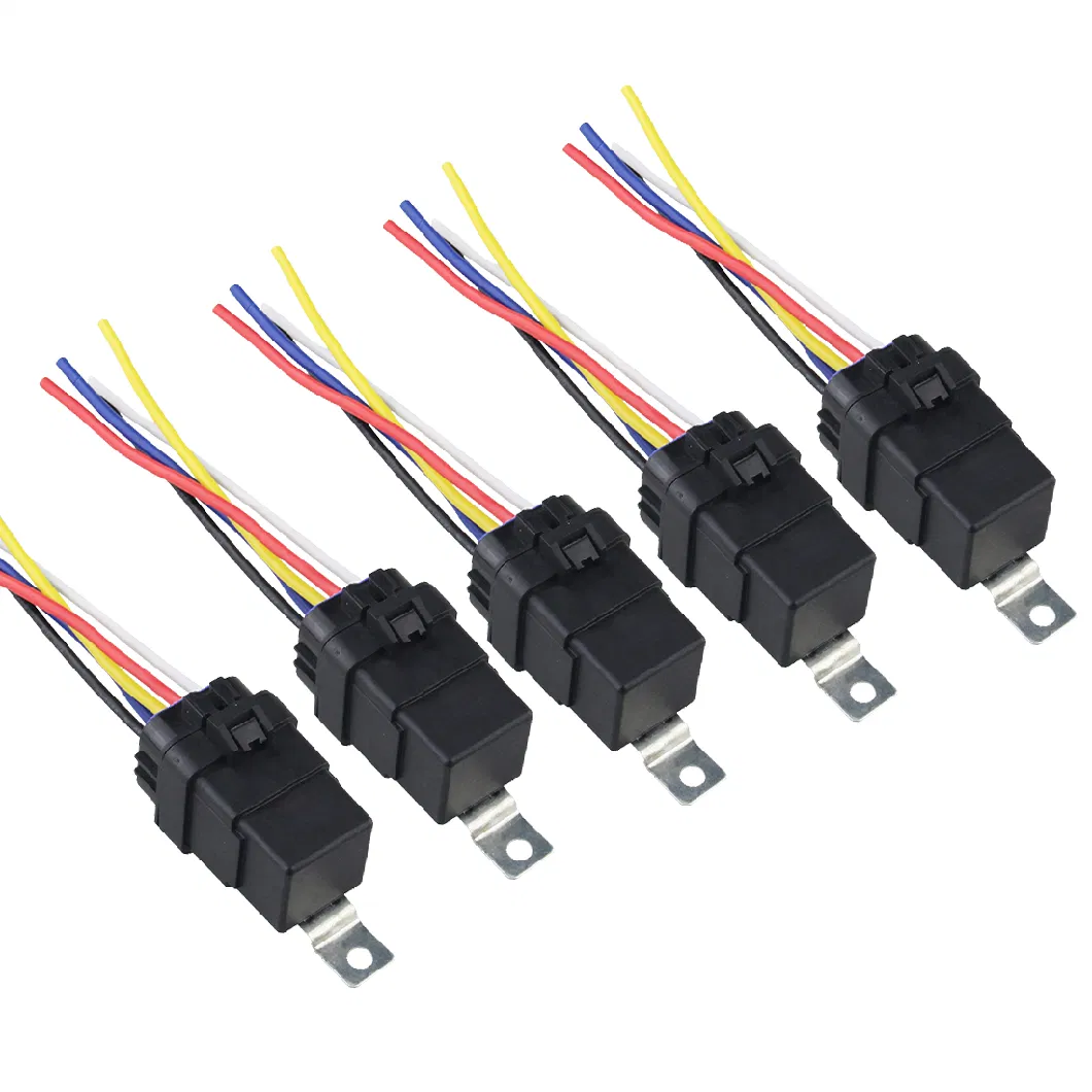 Car 5pin Relay Wire Harness Automotive 12V 40A Relay Plug Socket