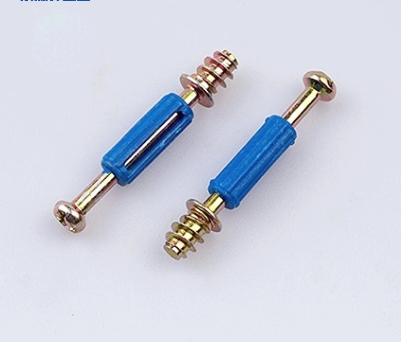 Furniture Hardware Self-Tapping M6X42 Glue-Coated Two-in-One Connector